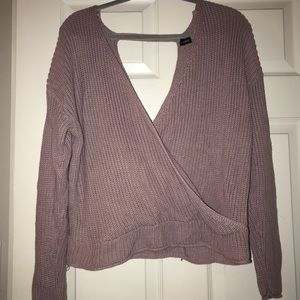 Cropped Dusty Lilac Sweater